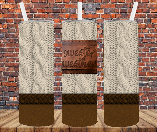 Sweater Weather - Tumbler Wrap - Sublimation Transfers