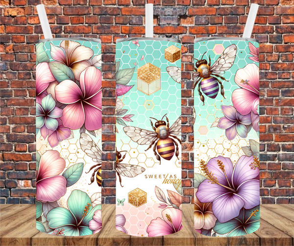 Sweet As Honey- Tumbler Wrap - Sublimation Transfers