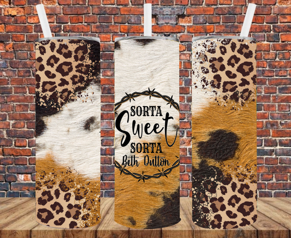 Sorta Sweet Character - Tumbler Wrap - Sublimation Transfers