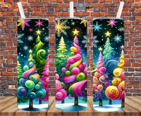 Christmas Trees - Tumbler Wrap - Sublimation Transfers