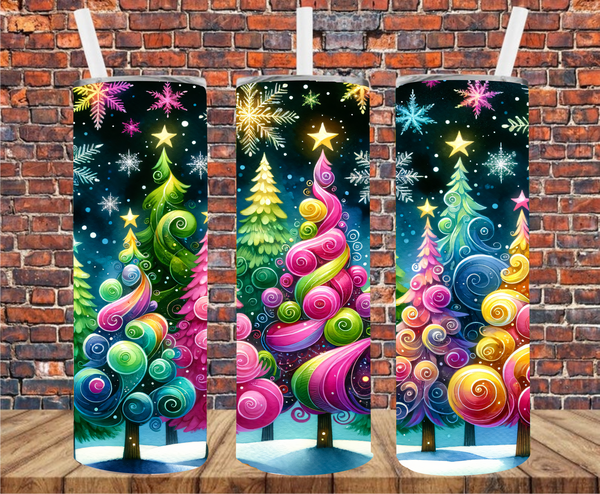 Christmas Trees - Tumbler Wrap - Sublimation Transfers