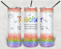 Teacher - Tumbler Wrap Sublimation Transfers