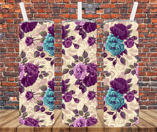 Vintage Floral - Tumbler Wraps - Sublimation Transfers