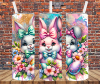 Bunny Trio - Tumbler Wrap - Sublimation Transfers