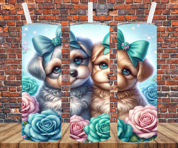 Adorable Puppies - Tumbler Wrap - Sublimation Transfers