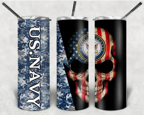 Navy - Tumbler Wrap Sublimation Transfers