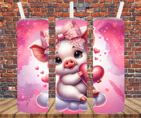 Valentine's Pig - Tumbler Wrap - Sublimation Transfers