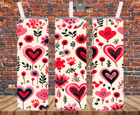 Hearts - Tumbler Wrap - Sublimation Transfers