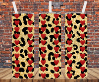 Leopard & Hearts - Tumbler Wrap - Sublimation Transfers