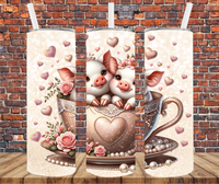 Valentine Piggies - Tumbler Wrap - Sublimation Transfers