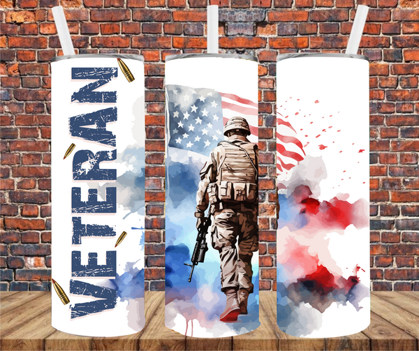 Veteran - Tumbler Wrap - Sublimation Transfers