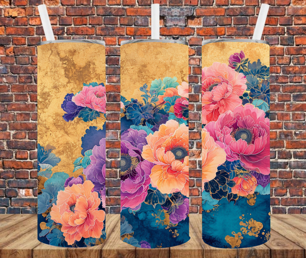 Vibrant Vintage Floral - Tumbler Wrap - Sublimation Transfers