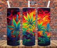 Bright Weed - Tumbler Wrap - Sublimation Transfers