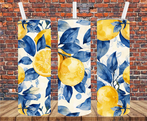 Lemons - Tumbler Wrap - Sublimation Transfers