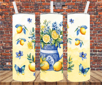 Lemons - Tumbler Wrap - Sublimation Transfers