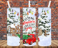 Most Wonderful Time of the Year - Tumbler Wrap - Sublimation Transfers