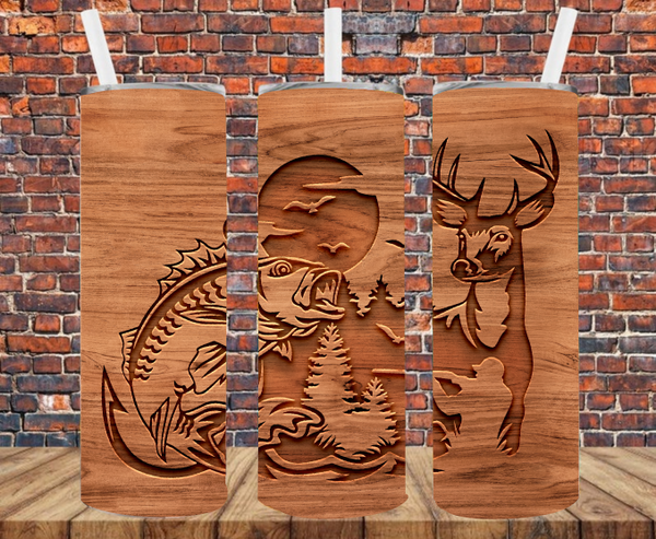 Motorcycle Skull & Shield Wood - Tumbler Wrap Sublimation Transfers –  Sticky Fingers Vinyl & Transfers