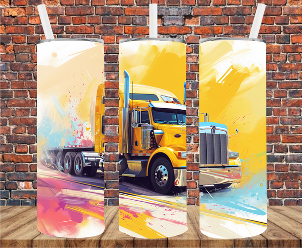 Truck Driver - Tumbler Wrap - Sublimation Transfers