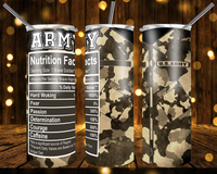 Army - Tumbler Wrap Sublimation Transfers