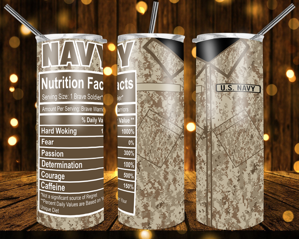 Navy - Tumbler Wrap Sublimation Transfers