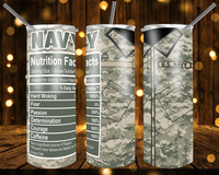 Navy - Tumbler Wrap Sublimation Transfers