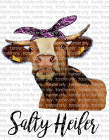 Waterslide, Sublimation Transfers - Country Cow Heifer