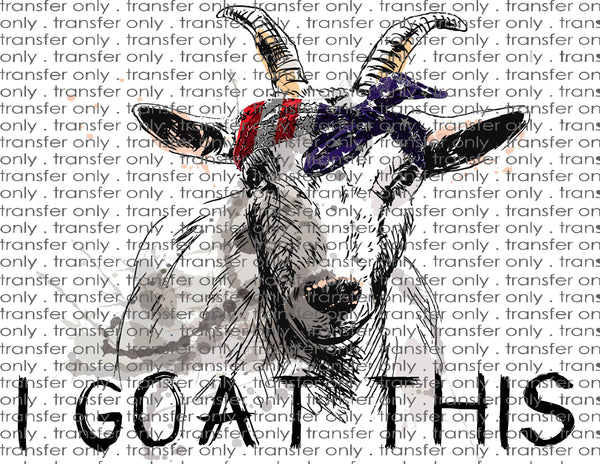 Waterslide, Sublimation Transfers - Country Goat