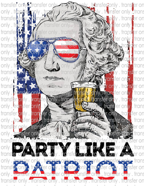 Party Like A Patriot - Waterslide, Sublimation Transfers