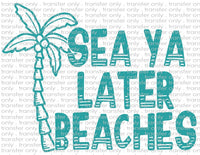 Sea Ya Later Beaches - Waterslide, Sublimation Transfers
