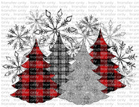 Christmas Tree Snowflakes - Waterslide, Sublimation Transfers