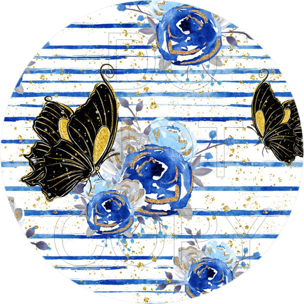 Butterflies - Round Template Transfers for Coasters