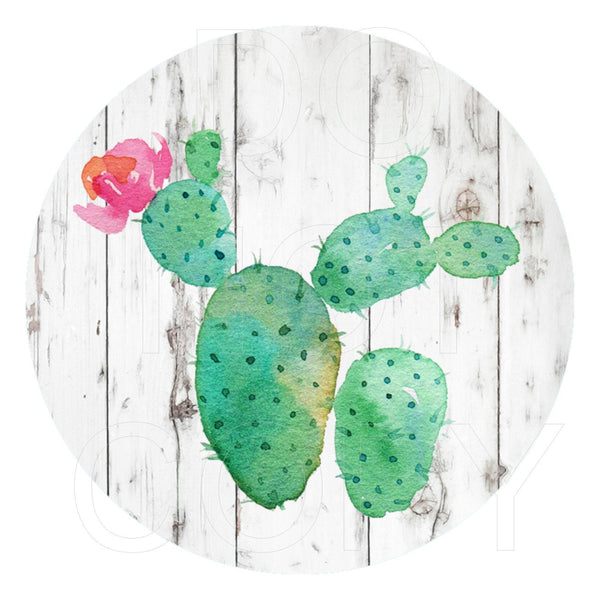 Cactus Succulent - Round Template Transfers for Coasters