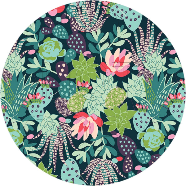 Cactus Succulent - Round Template Transfers for Coasters