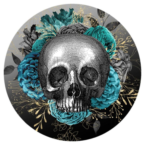 Floral Skull - Round Template Transfers for Coasters