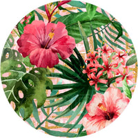 Tropical Floral - Round Template Transfers for Coasters