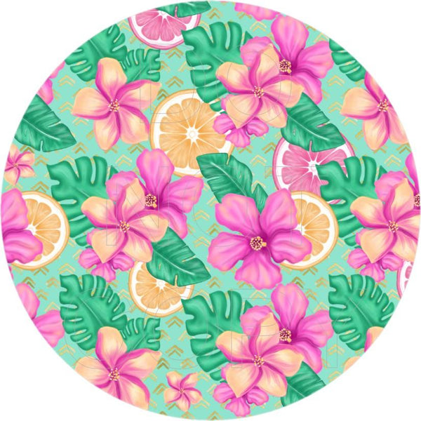 Tropical - Round Template Transfers for Coasters