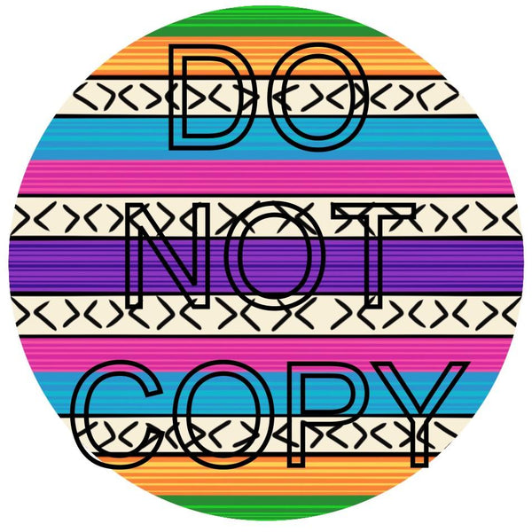 Bright Stripes - Round Template Transfers for Coasters
