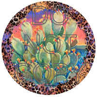 Leopard Cactus - Round Template Transfers for Coasters