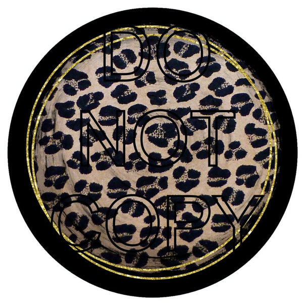 Leopard - Round Template Transfers for Coasters