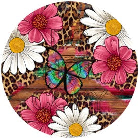 Floral Butterfly - Round Template Transfers for Coasters