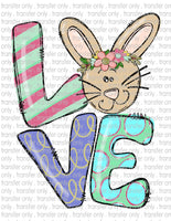 Kid's Easter Bunny- Waterslide, Sublimation Transfers