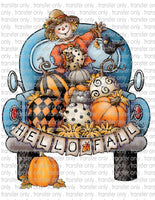 Hello Fall Scarecrow - Waterslide & Sublimation Transfers