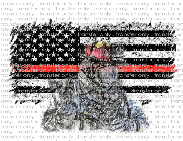 Firefighter Flag - Waterslide, Sublimation Transfers
