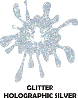 Holographic Silver Glitter - Heat Transfer Vinyl Sheets