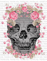 Floral Skull - Waterslide, Sublimation Transfers