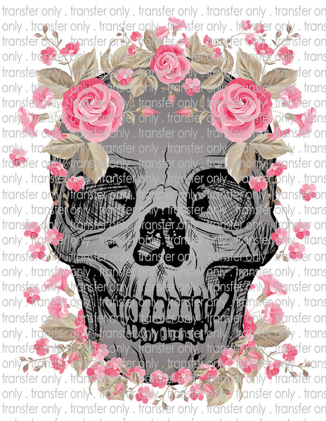 Floral Skull - Waterslide, Sublimation Transfers