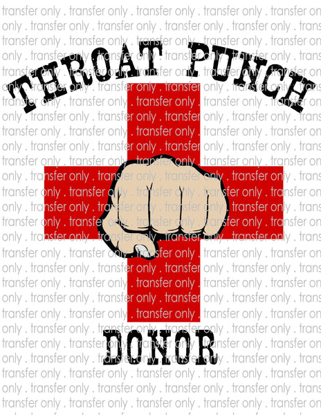 Throat Punch Donor - Waterslide, Sublimation Transfers