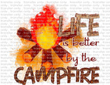 Life is Better Campfire - Waterslide, Sublimation Transfers