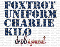 Foxtrot Deployment - Waterslide, Sublimation Transfers