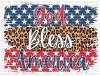 God Bless America - Waterslide, Sublimation Transfers